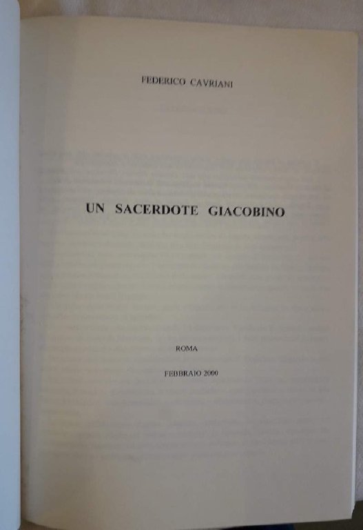 UN SACERDOTE GIACOBINO(2000)