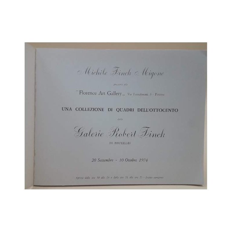 UNA COLLEZIONE DI QUADRI DELL'OTTOCENTO DELLA GALERIE ROBERT FINCK DE …