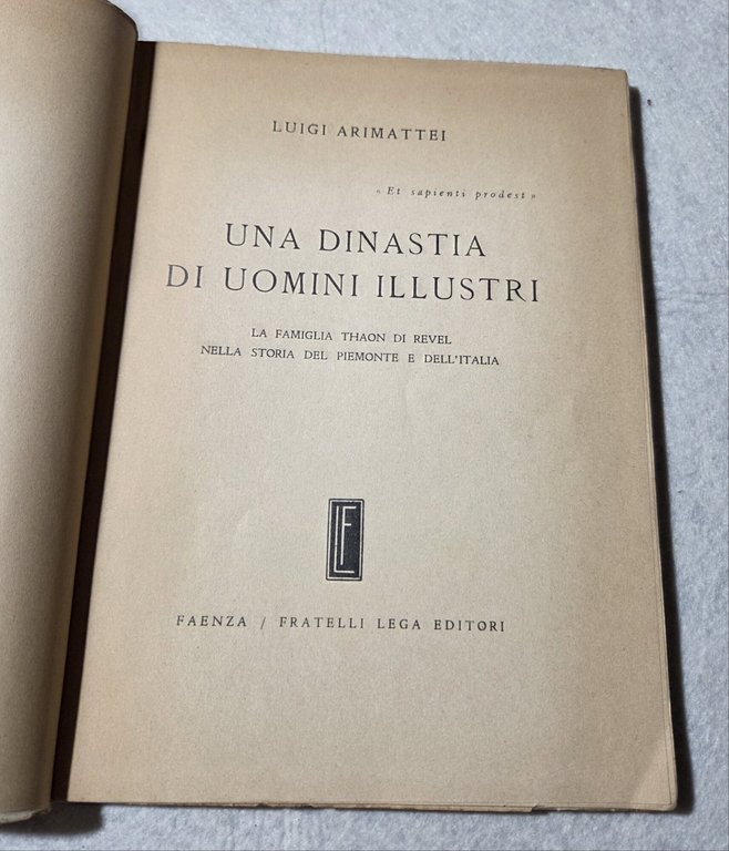 Una dinastia di uomini illustri - La famiglia Thaon di … | Immagine Gallery 2