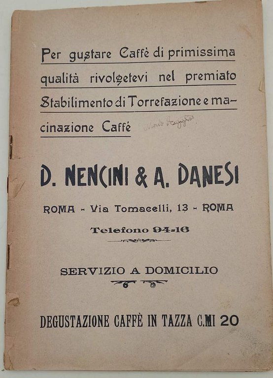 UNA LETTERA DI MINETTO (E ALTRE STORIE)( SENZA DATA)