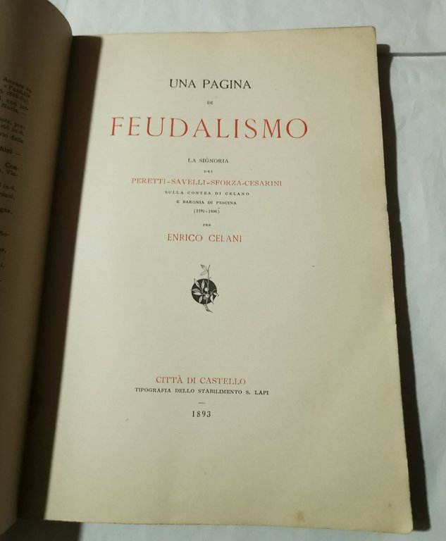 Una pagina di feudalismo - La signoria dei Peretti- Savelli- …