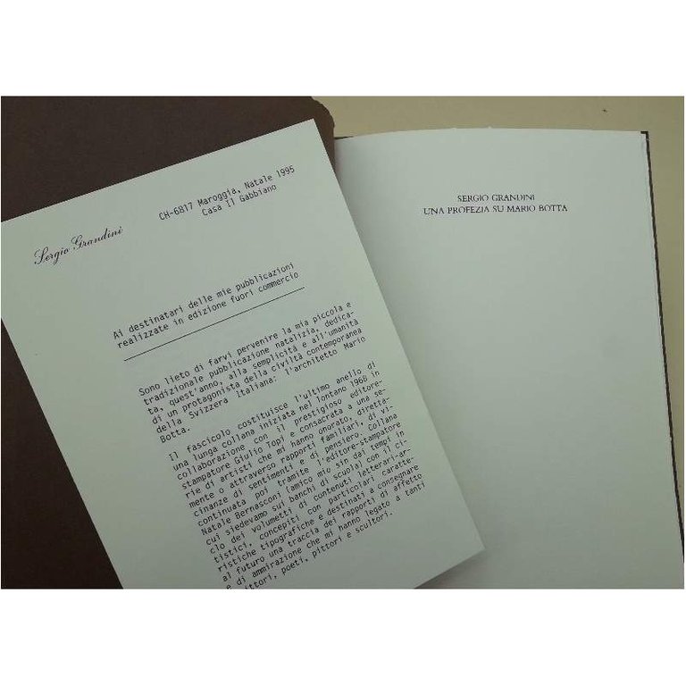 UNA PROFEZIA SU MARIO BOTTA(1995)