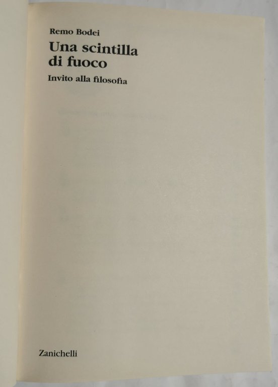 Una scintilla di fuoco - Invito alla filosofia