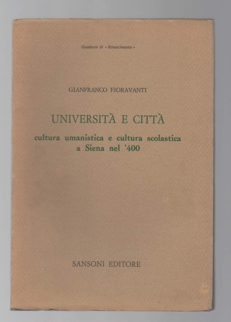 UNIVERSITA' E CITTA' cultura umanistica e cultura scolastica a Siena … | Immagine principale