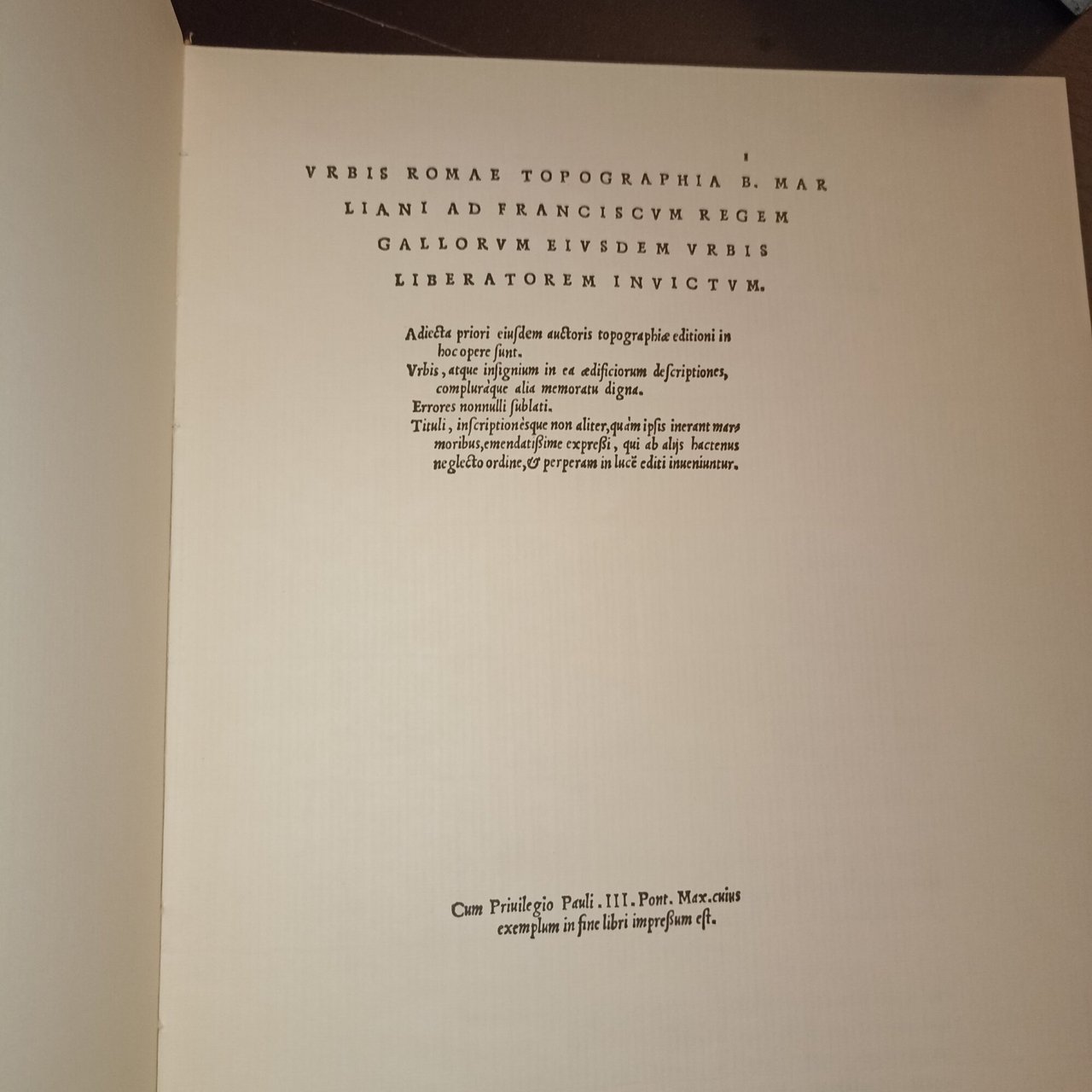Urbis romae topographia B. Marliani ad Franciscum regem gallorum eiusdem …