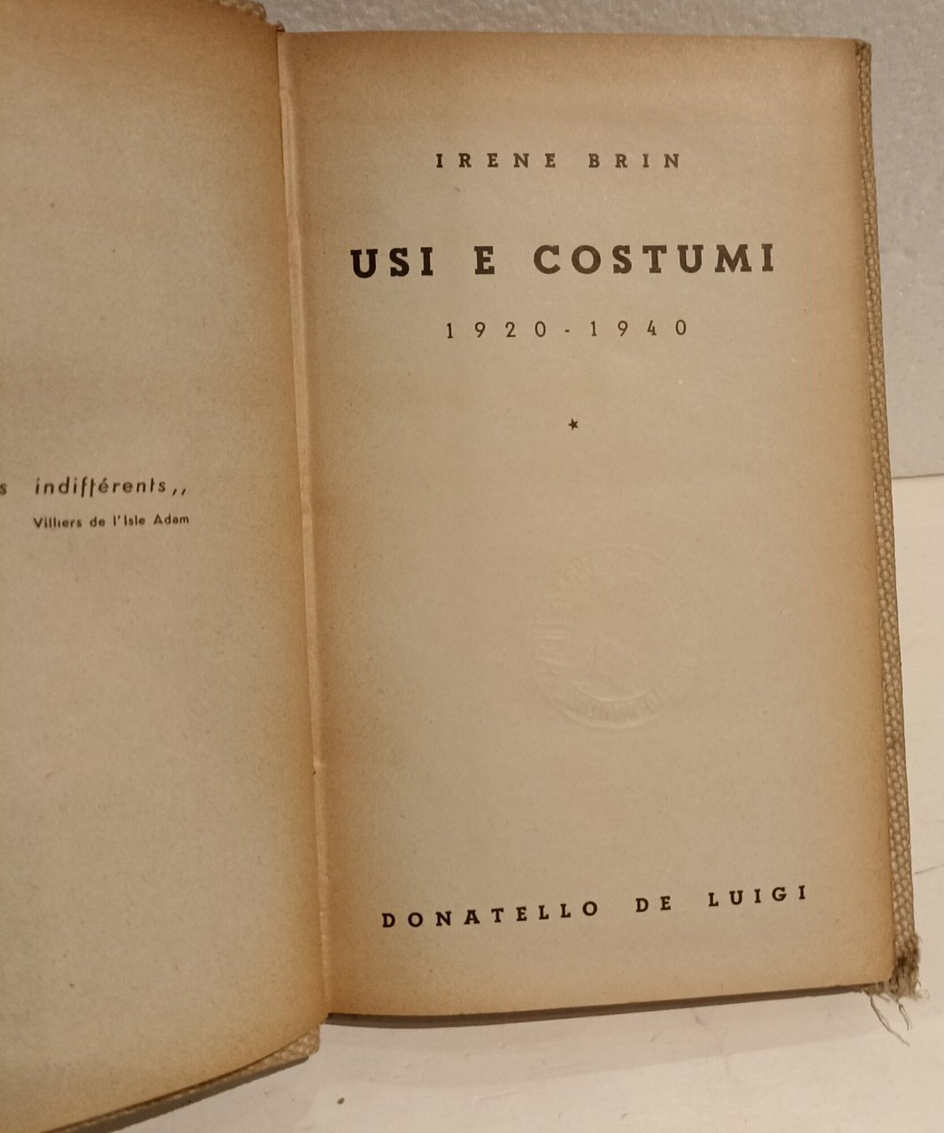 Usi e costumi 1920 - 1940 | Immagine principale