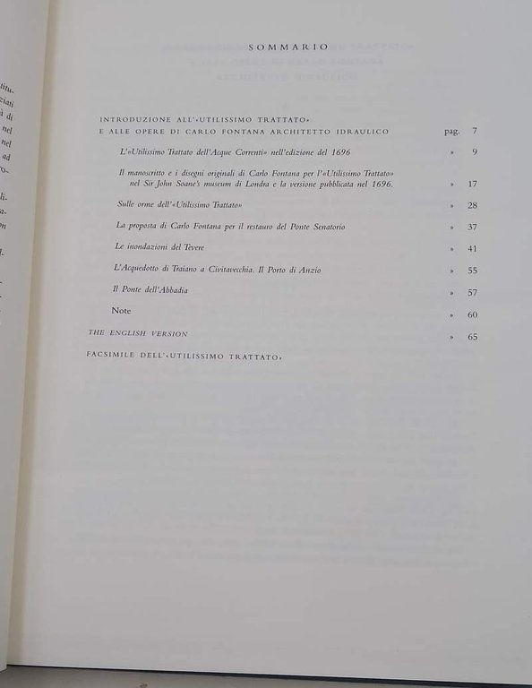 UTILISSIMO TRATTATO DELL'ACQUE CORRENTI(ROMA 1696)( Fac-simile1993))