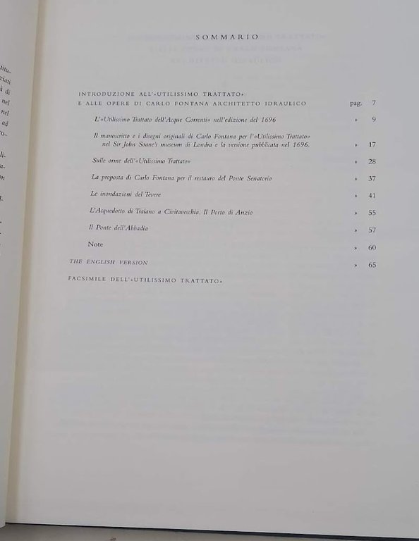 UTILISSIMO TRATTATO DELL'ACQUE CORRENTI(ROMA 1696)( Fac-simile1993))