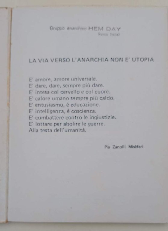 UTOPIA? NO!- SCRITTI SCELTI DI BRUNO MISEFARI(anni '70)