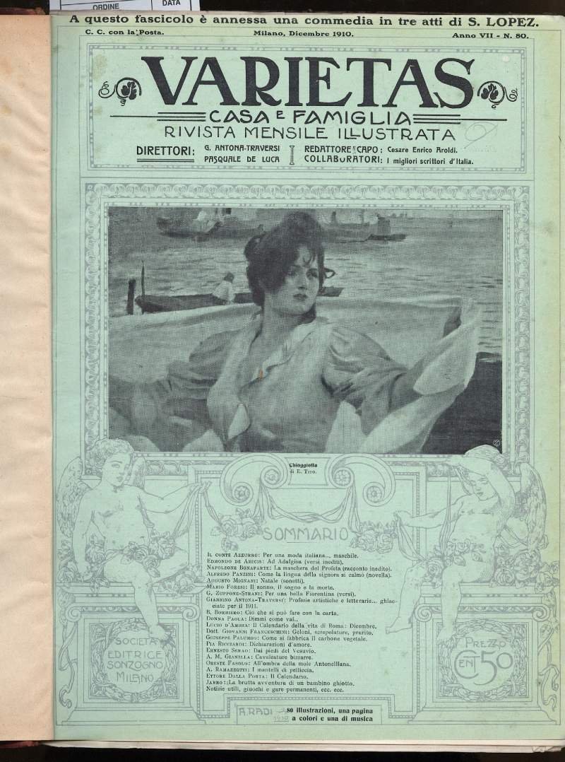 VARIETAS Casa e famiglia-Rivista mensile illustrata-Annata completa 1910/1911