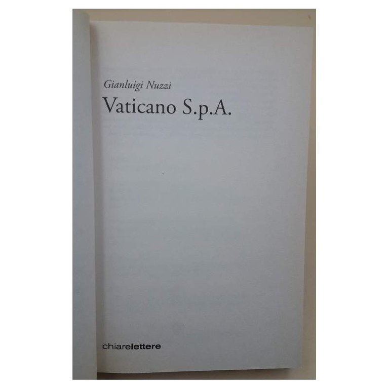 VATICANO SPA-DA UN ARCHIVIO SEGRETO LA VERITA' SUGLI SCANDALI FINANZIARI …