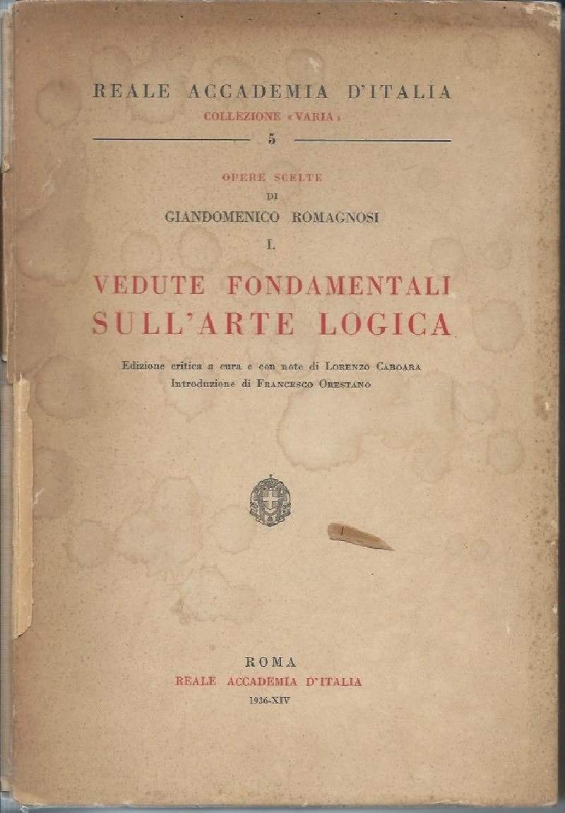 VEDUTE FONDAMENTALI SULL'ARTE LOGICA (1936)