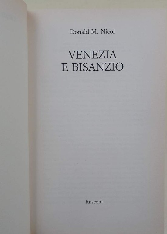 VENEZIA E BISANZIO(1990)