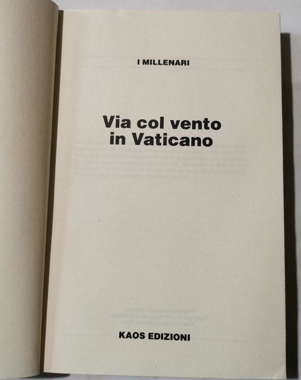Via col vento in Vaticano