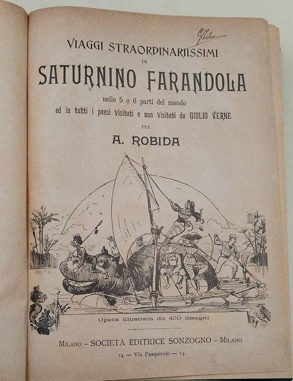 VIAGGI STRAORDINARIISSIMI DI SATURNINO FARANDOLA(1903)