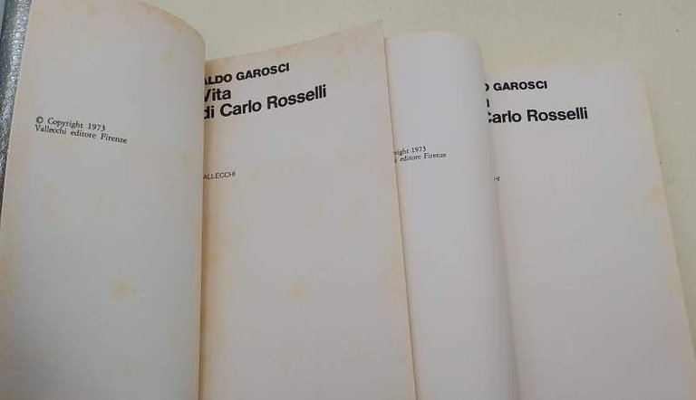 VITA DI CARLO ROSSELLI-2 VOLL.(1973)