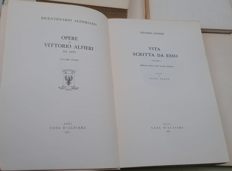 Vita scritta da esso- vol I e II/ Commedie-vol. I …