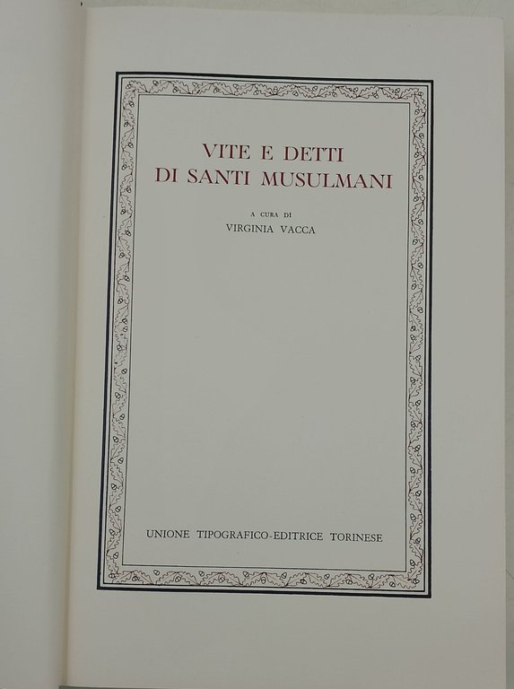 Vite e detti di Santi musulmani