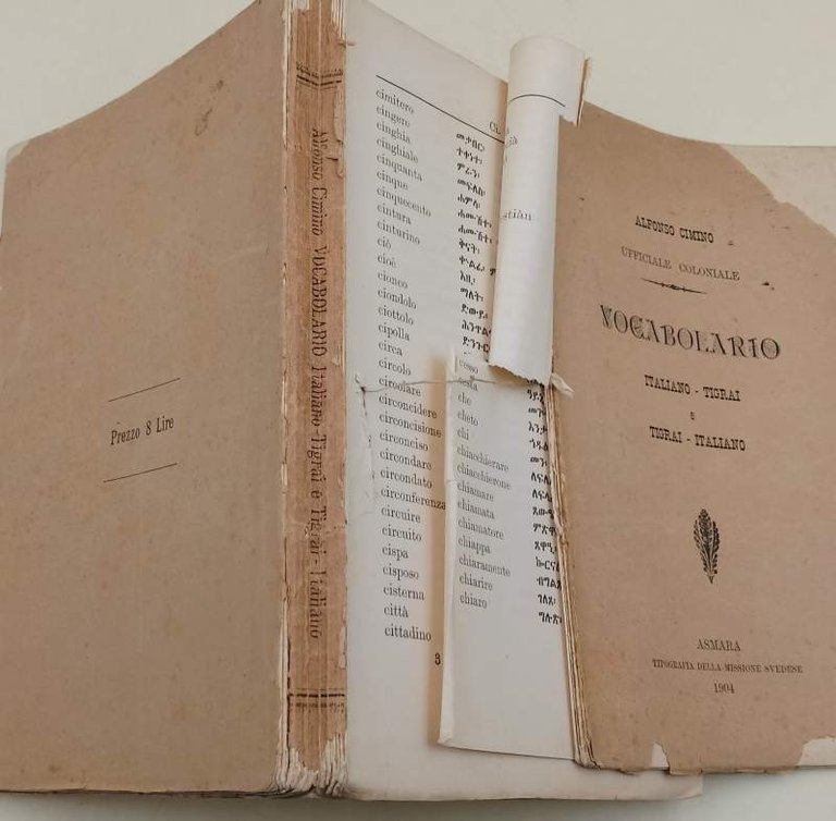 VOCABOLARIO ITALIANO -TIGRAI E TIGRAI-ITALIANO(1904)