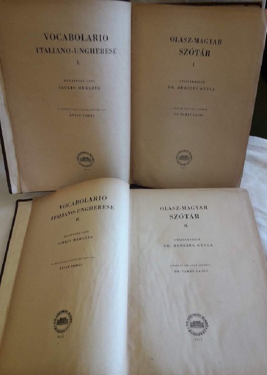 VOCABOLARIO ITALIANO UNGHERESE-2 VOLL.(1952)