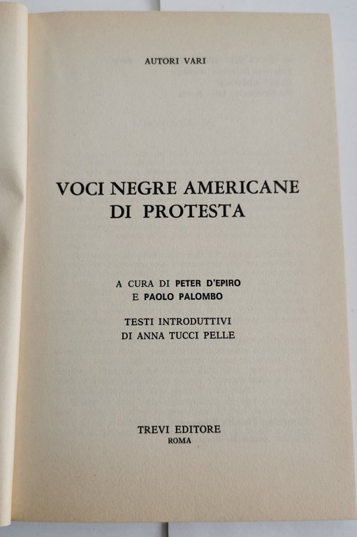 Voci negre americane di protesta