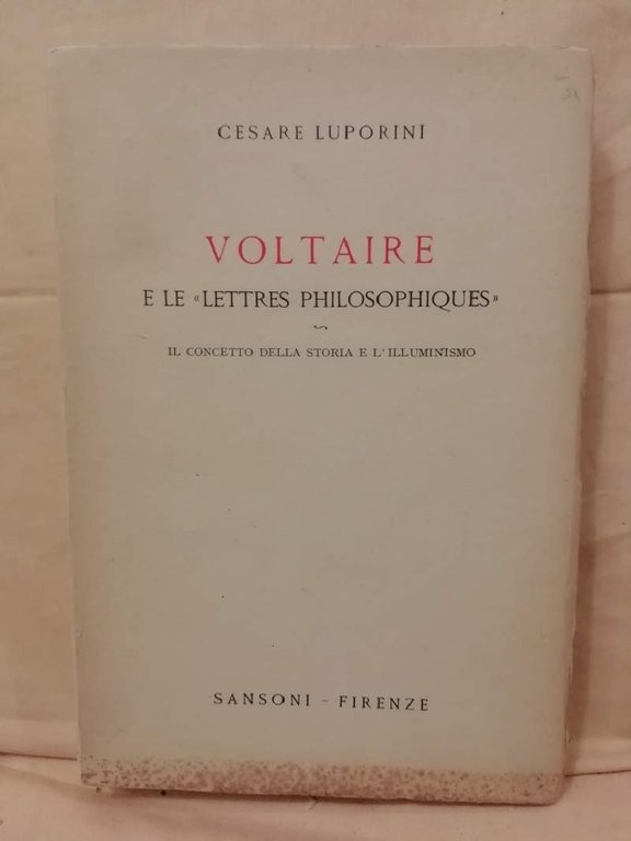 VOLTAIRE E LE "LETTRES PHILOSOPHIQUES" (1955)