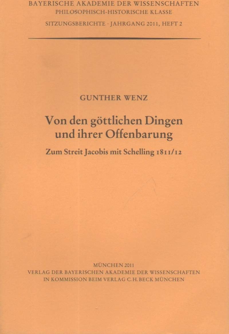 VON DEN GOETTLICHEN DINGEN UND IHRER OFFENBARUNG-Zum Streit jacobis mit …