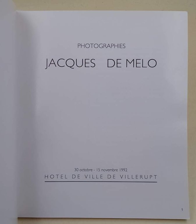 VOYAGE A' L'ITALIENNE-PHOTOGRAPHIES JACQUE DE MELO(1992)