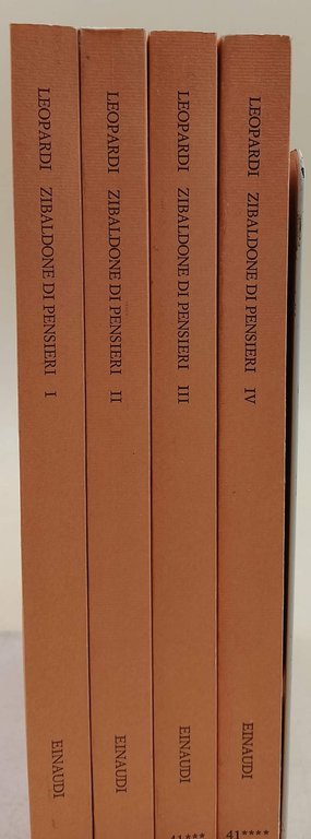 ZIBALDONE DI PENSIERI- 4 tomi(1977)