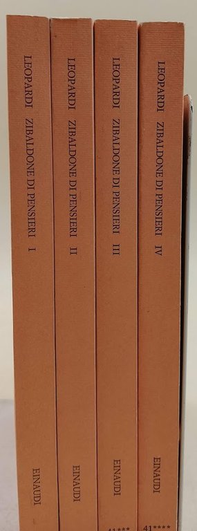 ZIBALDONE DI PENSIERI- 4 tomi(1977)