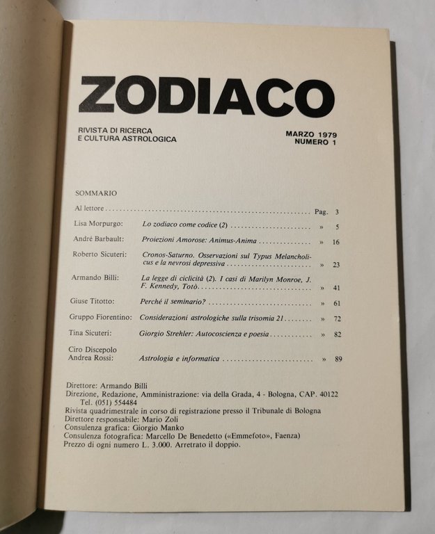 Zodiaco - Rivista di ricerca e cultura astrologica - num.1 | Immagine Gallery 2