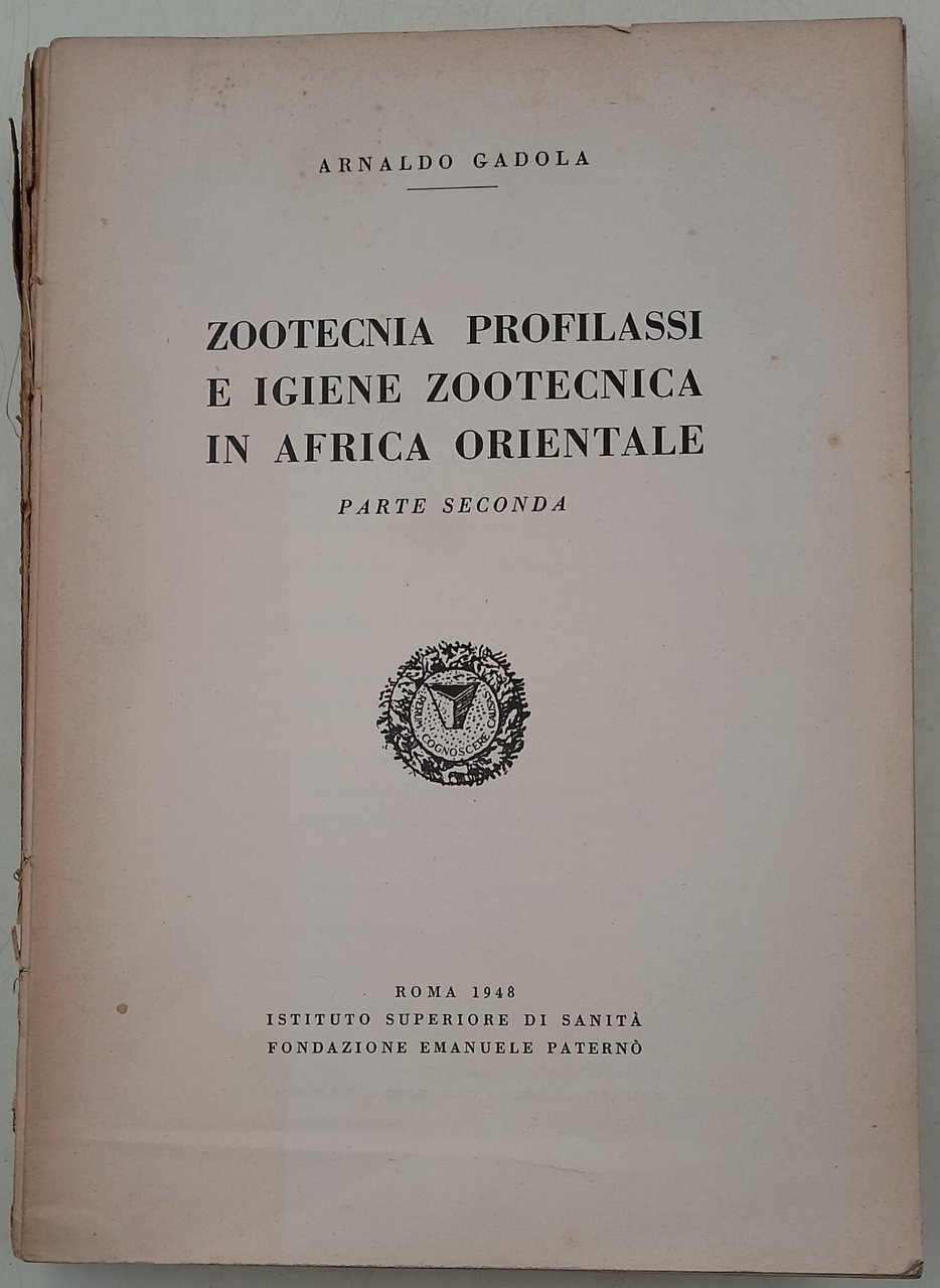 Zootecnia profilassi e igiene zootecnica in Africa Orientale-parte seconda