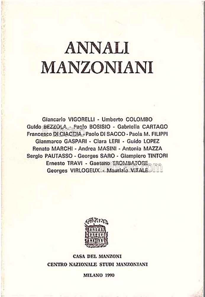 Annali manzoniani. Nuova serie I (1990)