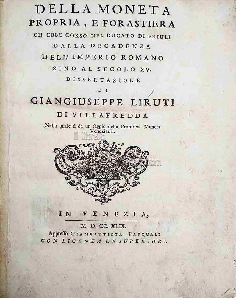 Della moneta propria, e forastiera ch'ebbe corso nel ducato di …