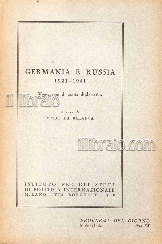 Germania e Russia 1921 - 1941