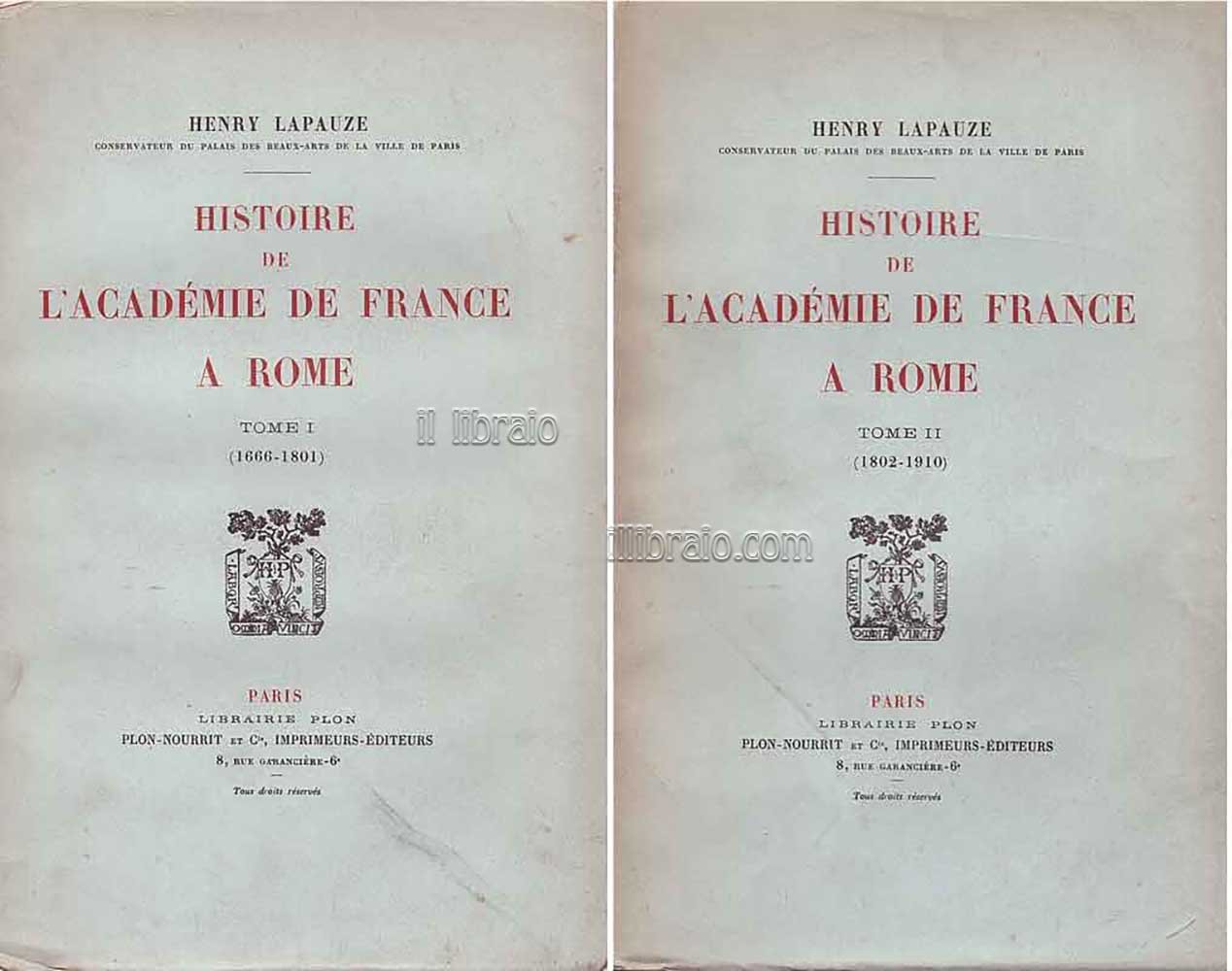 Histoire de l'acàdemie de France a Rome