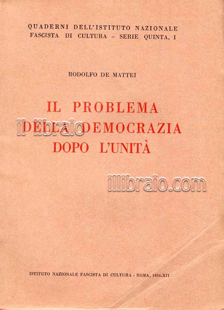 Il problema della democrazia dopo l'unità