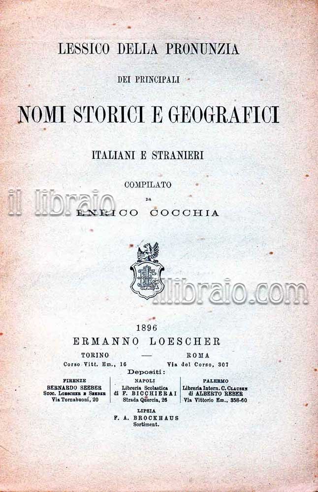 Nomi storici e geografici italiani e stranieri