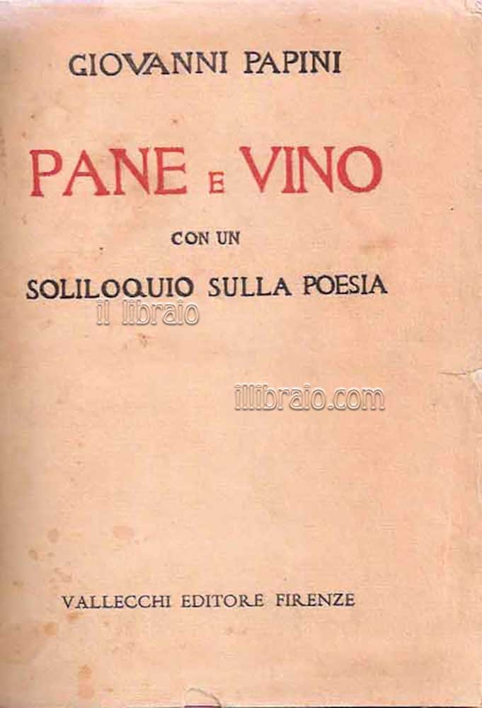 Pane e vino con un soliloquio sulla poesia