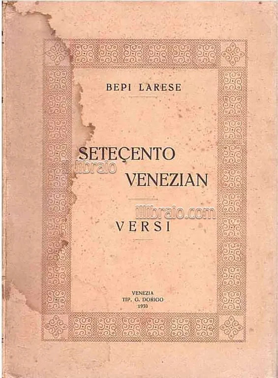 Setecento venezian. Versi