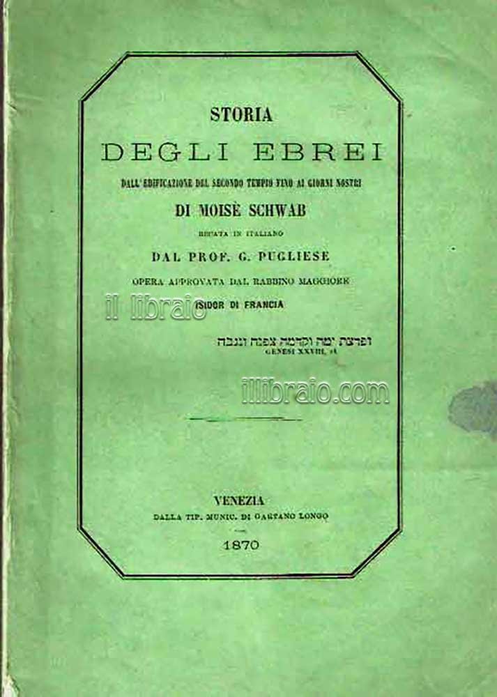 Storia degli ebrei dall’edificazione del secondo tempio fino ai giorni …