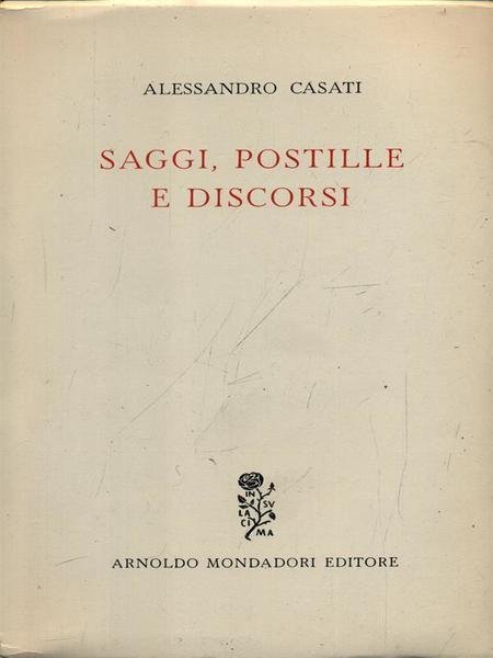 SAGGI, POSTILLE E DISCORSI