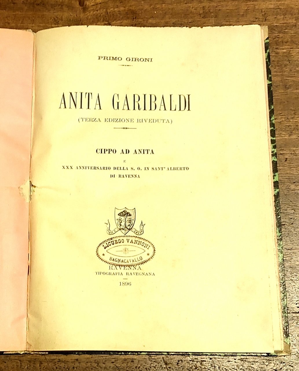 ANITA GARIBALDI. Cippo ad Anita e XXX anniversario della S. …