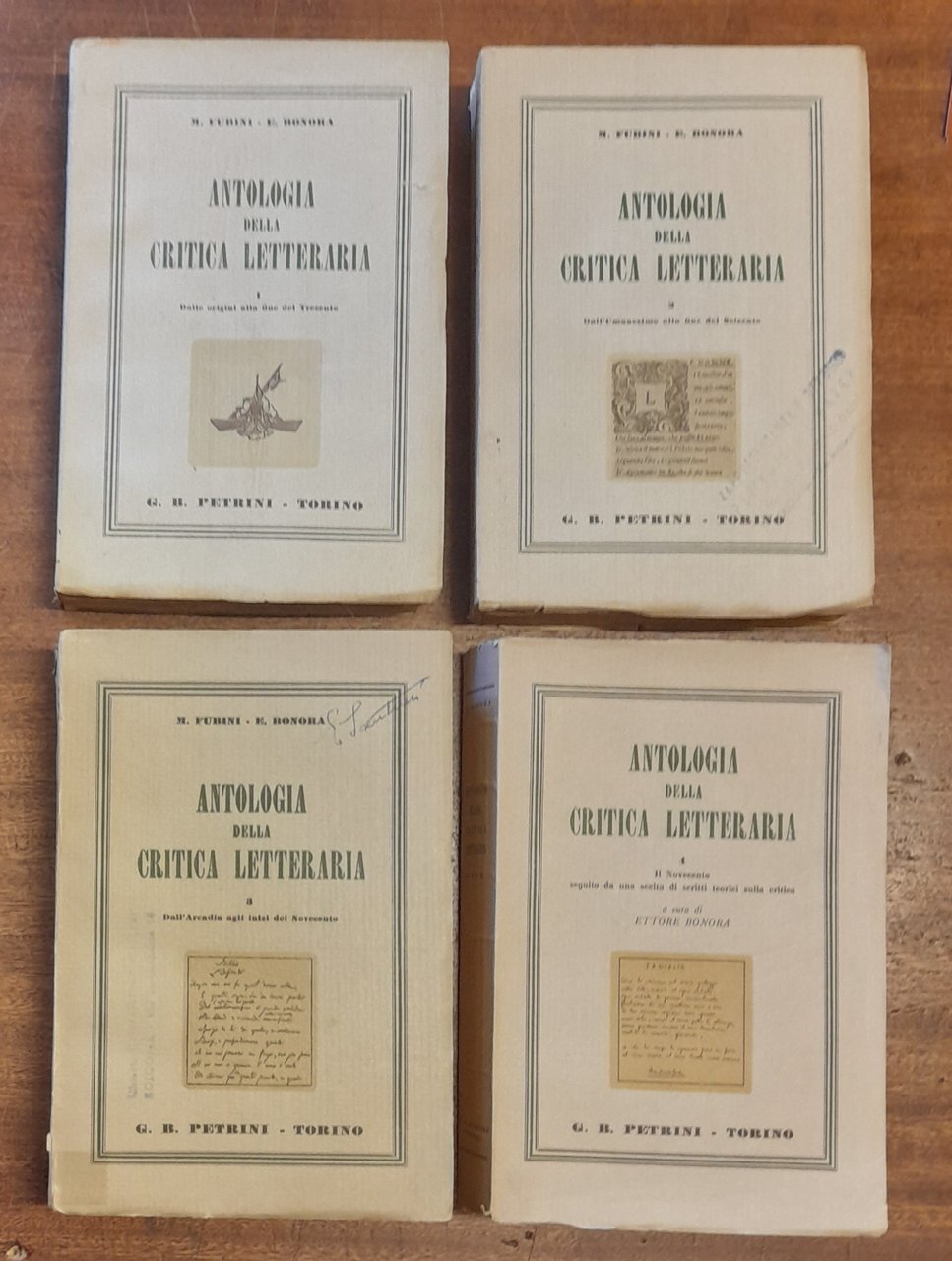 ANTOLOGIA DELLA CRITICA LETTERARIA (4 Volumi)