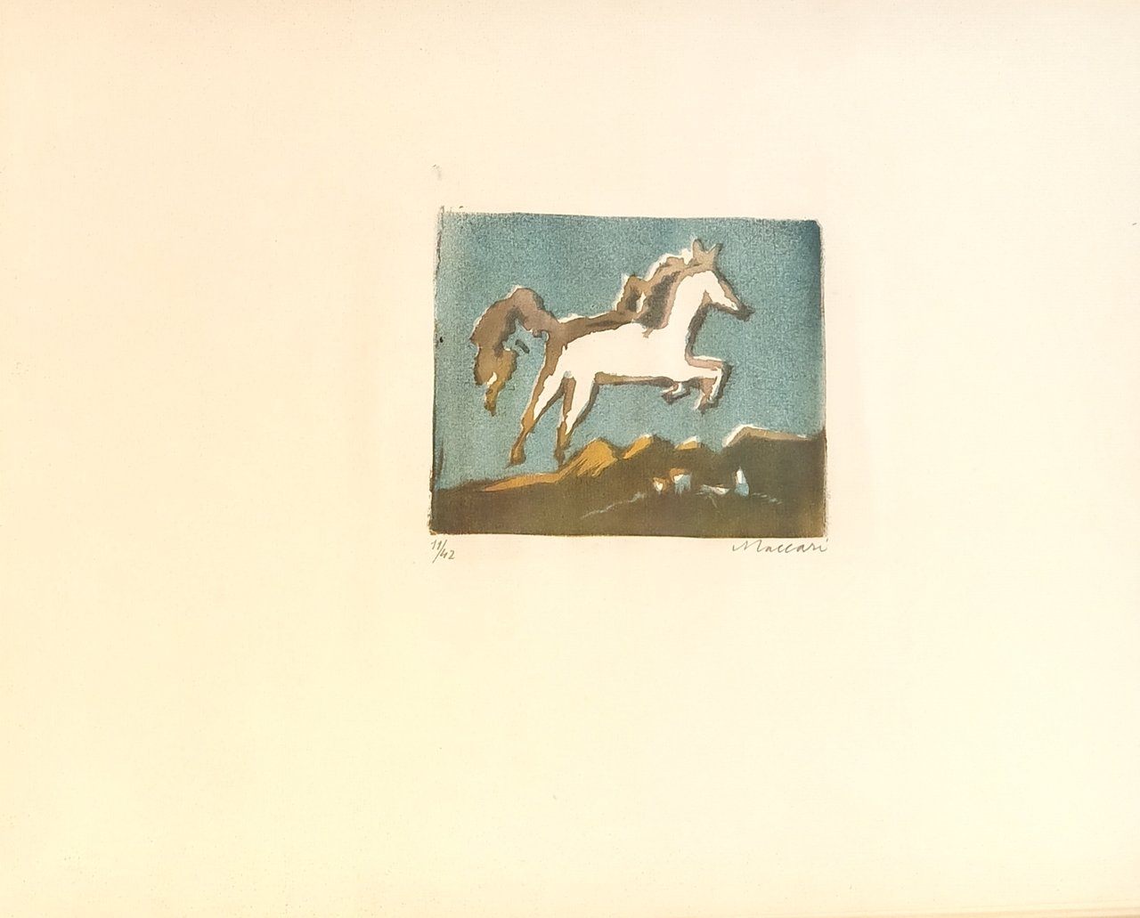 CHI VUOL BACIARE TERESA? Incisione originale a colori firmata. Numero …