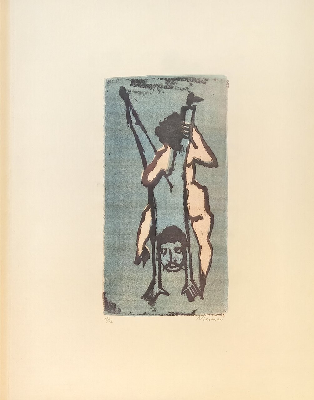 CHI VUOL BACIARE TERESA? Incisione originale a colori firmata. Numero …