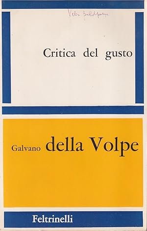 CRITICA DEL GUSTO | Immagine principale