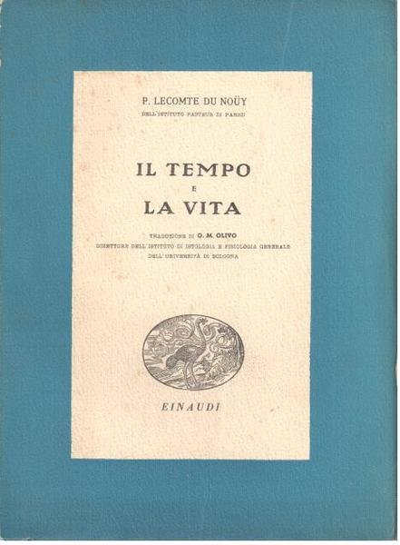 IL TEMPO E LA VITA
