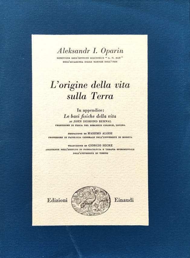 L'ORIGINE DELLA VITA SULLA TERRA