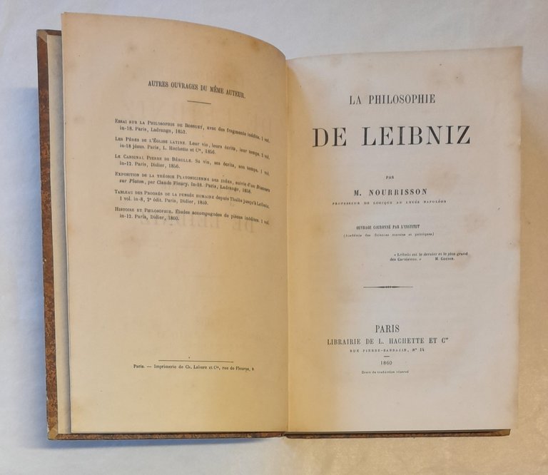 LA PHILOSOPHIE DE LEIBNIZ